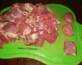 A picture of step 1 of Beef Kebab(Tsire).