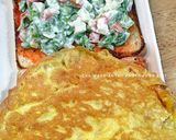 Foto langkah ke 6 dari resep Omelette Salad Sandwich.