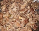 A picture of step 1 of Mutton karahi.