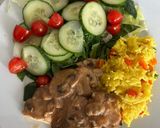 Foto del paso 3 de la receta: Pollo con champignones y crema (vegano)
