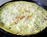 ভেজিটেবল চীজ অমলেট(Vegetable cheese omelette recipe in Bengali) রেসিপির ধাপ 6 ছবি