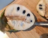 A picture of step 2 of Cherimoya trifle.