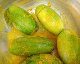 A picture of step 1 of Parwal Masala Fry.