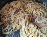 Carbonara spagetti recept fázis 3 fotója