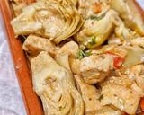 Foto del paso 2 de la receta Pollo a la crema con alcachofas