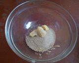 A picture of step 1 of Peanut butter and Lemon rind Cookies.