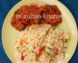 A picture of step 3 of Chinese rice.