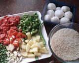 A picture of step 1 of Vegetable Pulao.