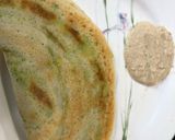 A picture of step 8 of Dosa or rice crepe with mashed potato & avacado.