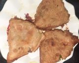 A picture of step 1 of Samosa chat.