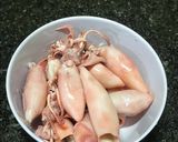 Foto langkah ke 2 dari resep Pepes daun Pepaya Jepang Cumi asin.
