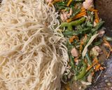 A picture of step 6 of Saucy Chicken Chowmein Indian Chinese Style.