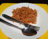 A picture of step 5 of Stir fried Spaghetti.