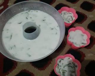 Puding cendol lumut pandan - Step 2