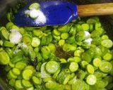 A picture of step 3 of Ivy gourd sambhara.