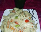 A picture of step 6 of White sauce pasta.