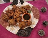 A picture of step 5 of Besan ke Mix pakorey.