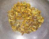 A picture of step 4 of Punjabi Karela gosht.
