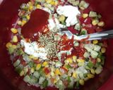 A picture of step 2 of Nachos Bhel.