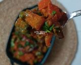 A picture of step 11 of Veg kolhapuri.