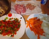 Foto del paso 1 de la receta: Fideos orientales tres delicias