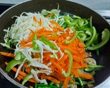 A picture of step 2 of Vegetable Wrap.