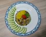 Hình bước làm 4 của món Takanachahan (Cơm chiên cải chua Nhật Bản)