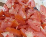 A picture of step 2 of Tomato with chillies.
