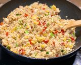 Tojásos-csirkés pirított rizs recept fázis 6 fotója