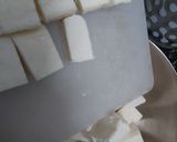 A picture of step 2 of Paneer 65.