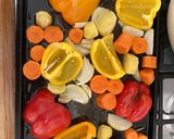 A picture of step 1 of Roast pepper, tomato & veg soup - vg.