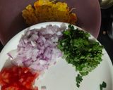 A picture of step 2 of Bhel Puri.