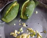 A picture of step 2 of Bharwa parwal ki sabji with besan.