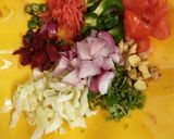 A picture of step 2 of Besan Mixed Veg Pancake.