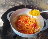 A picture of step 5 of Chili Paste 🌶️ with Red Oil, Served with Rice 🍚😋.