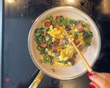 A picture of step 6 of Bacon egg poblano breakfast tacos!.