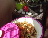 A picture of step 1 of Rava Upma.