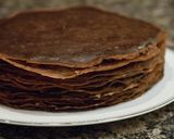 A picture of step 10 of Chocolate layered Crepes Cake.