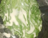 A picture of step 3 of Palak rolls.
