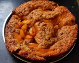A picture of step 6 of Peach cobbler.