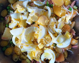 Foto del paso 8 de la receta: Ensalada templada de patatas con langostinos y atún en conserva