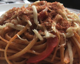 Foto del paso 9 de la receta: Pasta en salsa de pimientos con polvo de jamón serrano