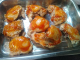 Pollo con salsa de damasco