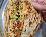 A picture of step 6 of Crunch wrap.