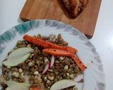 Pas rețetă Piept de pui pe pat de salată de linte verde cu fructe 3 fotografie
