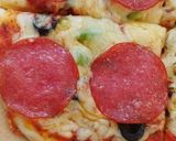 A picture of step 5 of Pizza four seasons 😍.
