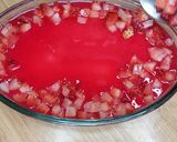 A picture of step 5 of Strawberry mahalabia ||Arabic dessert || strawberry milk pudding.