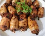 Hình bước làm 3 của món Mực dồn thịt chiên