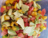 Foto del paso 8 de la receta: Ceviche de almejas con aguacate y melocotón al aroma de naranja