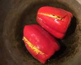 California Farm Stuffed Sweet Red Peppers with shrimp and fried rice recipe step 2 photo